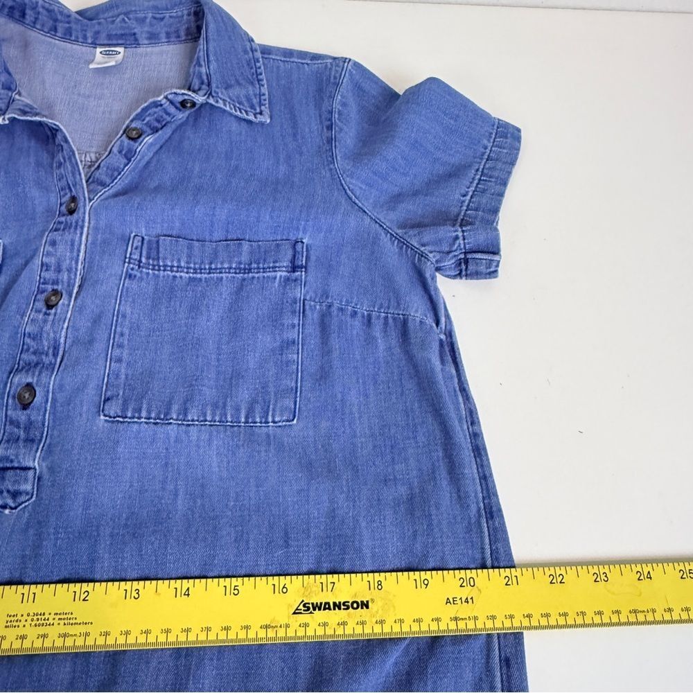 Old Navy Chambray Short Sleeve Shirt Dress M - Picture 7 of 10